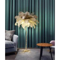 Feather Modern LED Floor Lamp – Stylish & Functional Grey